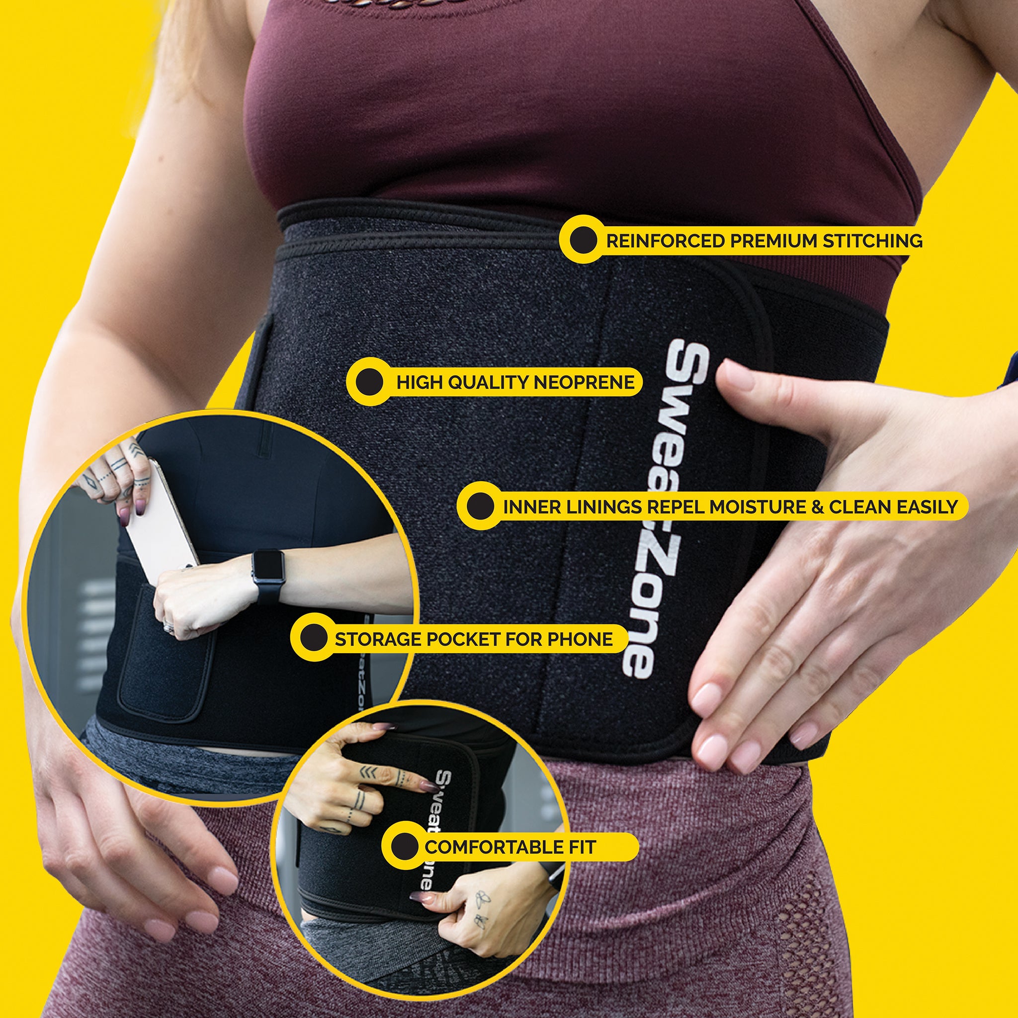 Sweatzone - waist trimmer workout sweat belt – SweatZone